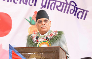 प्रधानमन्त्रीद्वारा प्रथम बागमती प्रदेश अन्तरपालिकास्तरीय राष्ट्रिय भलिबल प्रतियोगिता उद्घाटन