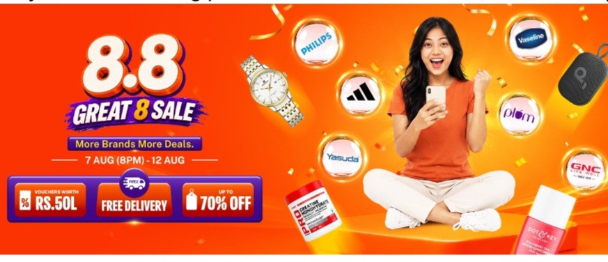 Daraz Launches 8.8 Great 8 Sale Featuring Exclusive Brand Deals and Daily Rewards