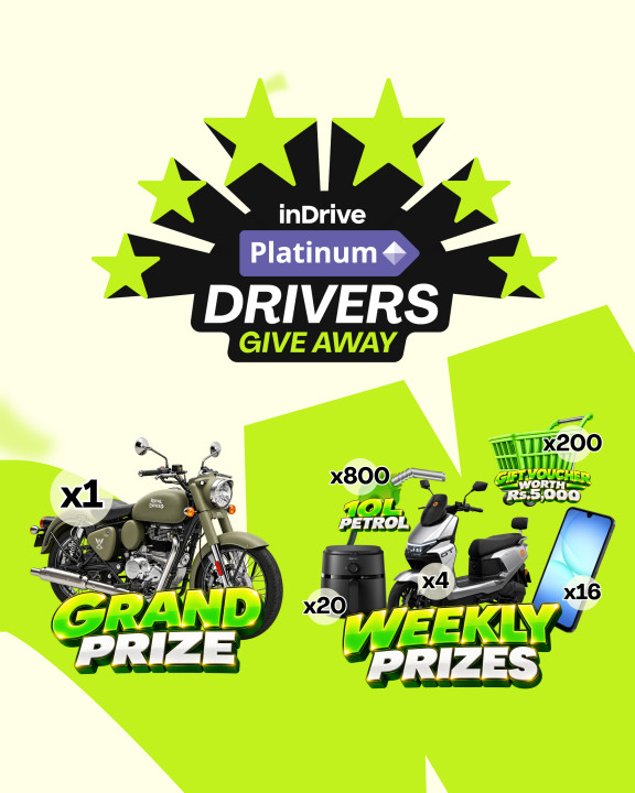 inDrive Launches Platinum Drivers Giveaway to Reward Top-Performing Driver Partner